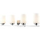 Durham 4 Light 31.13 inch Chrome Vanity Light Wall Light